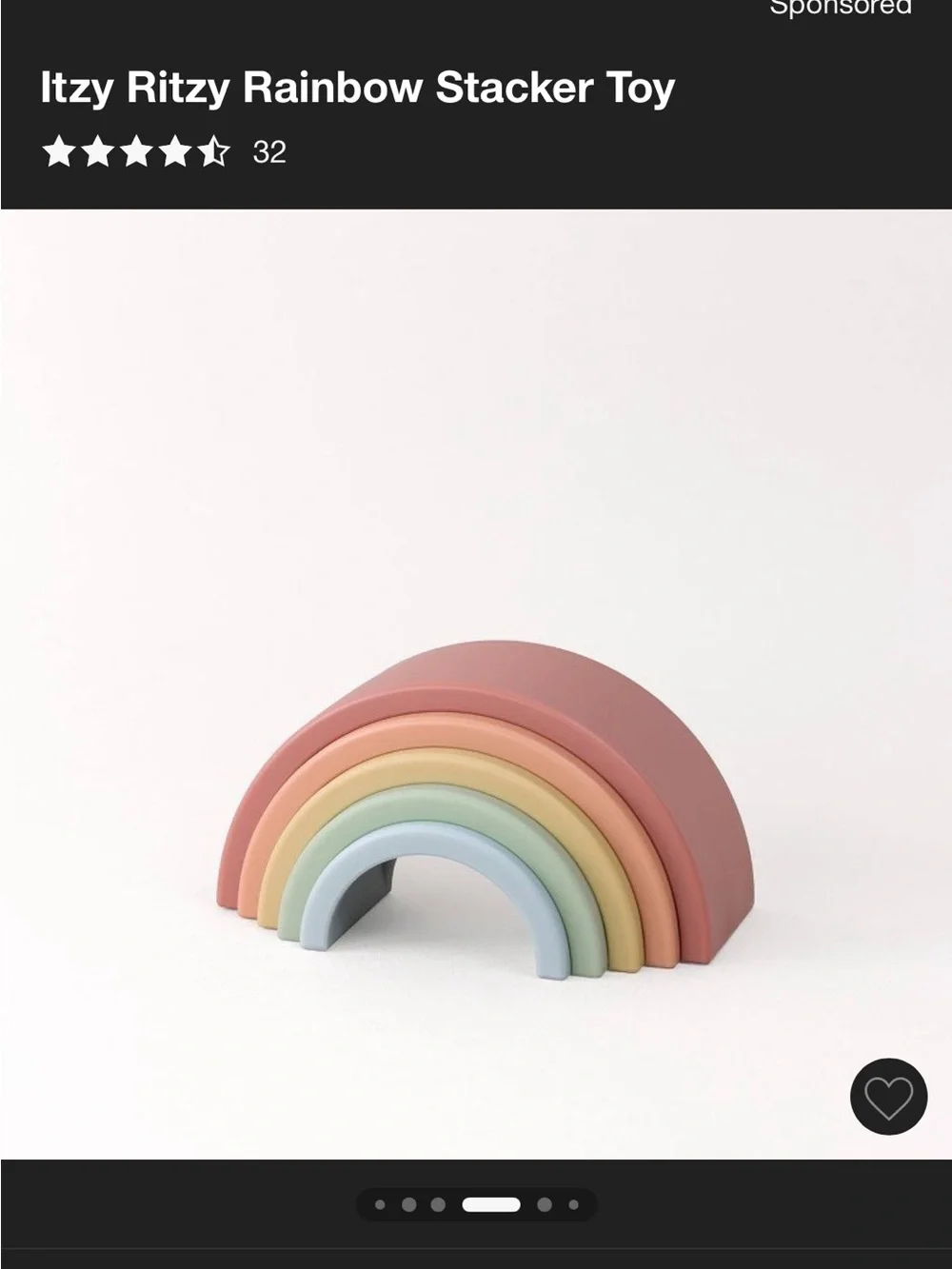 Itzy Ritzy Pastel Rainbow Stacker Toy